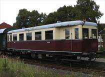 Wagen B1, hergestellt 1936 von MAN N�rnberg, ein ehemaliger Beiwagen eines Dieseltriebwagen; Museumszug der Arbeitsgemeinschaft Geesthachter Eisenbahn, 14.09.2008
