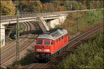 232 260 ist als Tfzf von Hagen-Vorhalle komment in Richtung Bochum unterwegs. (13.10.2008)
