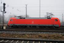 Auf dem Pr�sentierteller in Oggersheim: 152 143-4 im Feb. 2009