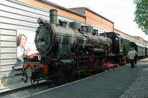 Dampflok 657.2770 der �GEG am 22.7.2009 beim Halt vor dem Landesausstellungsgel�nde in Ampflwang