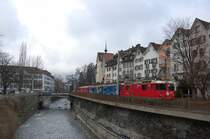 Ge 4/4 II 621 mit Arosa-Zug in Chur-Stadt 03.03.2009