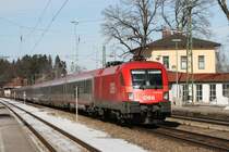 1116 076 und 180 mit EC 113 am 28.02.2009 in A�ling.