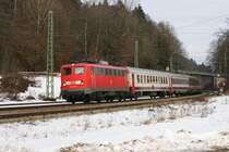 110 200 mit DZ 13225 „Treski“ (Bruxelles Midi – Zell am See) am 28.02.2009 in A�ling.
