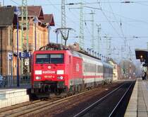 189 047-4 steht hier mit dem EC340  Wawel  (Krakow Glowny - Berlin Hbf) im Bahnhof von L�bbenau/Spreewald bereit. Seit M�rz ist das �brigens planm��ig!! und wird noch bis Juni gehen. L�bbenau/Spreewald den 04.03.2009