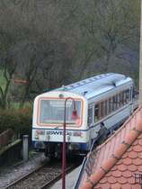 SWEG NE 81 Triebwagen VT 120 in Untergimpern.