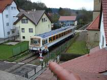 SWEG NE 81 Triebwagen VT 120 in Untergimpern Richtung
Obergimpern fahrend
