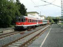 Ein Dieseltriebzug der DB-Baureihe 624 im Hauptbahnhof von Iserlohn am 10.07.2004.