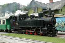 Dampflokomotive Mh 101 der Feistritztalbahn am 19.5.2005 in Birkfeld (Stmk.)