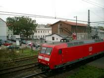 145 080-8 der DB in Markranst�dt b. Leipzig im Herbst 2004