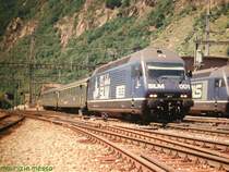 BLS Re 465 001 '100 Yahre SLM' - Brig - 25.07.1996 