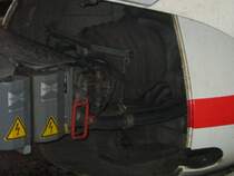 Hier sieht man die Verkabelung der Scharfenbergkupplung eines ICE3.