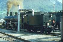 Die B 3/4 1367 SLM 1916 beim Wassernehmen in Sargans anl�sslich einer fr�heren Sonderfahrt.In dieser Kategorie sieht man die Lok auch im VHS Luzern,wo sie zeitweise ausgestellt ist.(Archiv P.Walter)