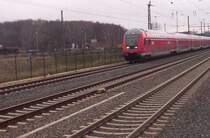 Am 11.02.2005 fuhr Ein 763.6 Doppelstock Steuerwagen in den Bahnhof D�ren ein.