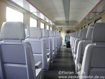 Blick durch den Fahrgastraum des BDuu 497 (Regionalverkehrswagen mit Gep�ckabteil). In ihm sind nur Reihensitze vorhanden.(09.02.2005)