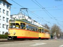 139 und 439 (VBK) als Sonderfahrt anl�sslich der TSNV Jahreshauptversammlung in der Rintheimer Stra�e  21.3.09