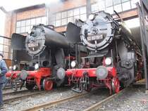 Gro�e Parade der Dampflokomotiven im Bw Dresden Altstadt am 21.03.09