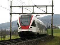 RABe 521 023 bei Gelterkinden, 14.04.2009
