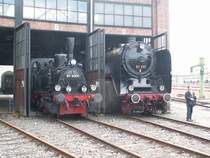 89 6009 und 01 137 am 20.3.09 beim der Vorbereitung zur Saisoner�ffnung im BW Dresden Altstadt.