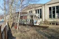 Dieser Gotha ET 57 steht am ehemaligen Porzellanwerk in Freiberg, 21.03.09