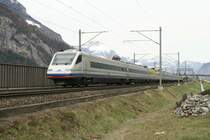 ETR 470 009 n�hert sich am 28.3.09 Erstfeld, und dies sogar p�nktlich. 