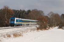 223 067 (Arriva) mit Alx 38708 bei Schwabhausen (19.02.2009)