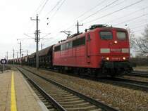BR 151 086 mit GZ in Richtung Wien bei B�heimkirchen am 28.02.2009