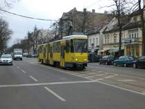 Berlin: Stra�enbahnlinie 60 nach Rahnsdorf Waldsch�nke am S-Bahnhof Friedrichshagen.
