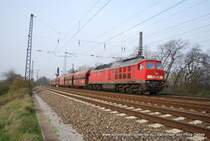 232 182-6 f�hrt am 4. April 2009 mit GZ durch Duisburg Obermeiderich