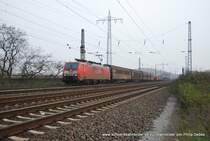 189 079-7 f�hrt am 4. April 2009 mit GZ durch Duisburg Obermeiderich