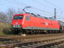 Lokportr�t der MEG 803, ex 156 003, am 4.4.2009 in Priestewitz. Diese Lok war der Hauptgrund meines Ausfluges!