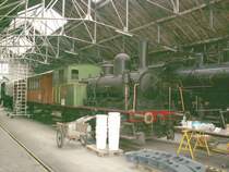 Stiftung  Locorama  Ein Tigerli E 3/3 der Schweiz.Reederei.Sie war einst f�r das Be-und Entladen der Eisenbahnf�hren im Hafen von Romanshorn zust�ndig.04.04.09

