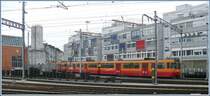 Zwei Be 4/8  durchfahren Z�rich Giessh�bel Richtung Uetliberg. (31.03.2009)