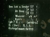 Stiftung Locorama  Die Tenderbeschriftung der bay.S 3/6 18 508
Romanshorn 04.04.09