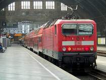  Ein Festival der BR143  - So k�nnte man das Treffen aller RE/RB-Linien im Leipziger Hbf nennen. Also wer BR143 Fan ist, der ist in Leipzig genau an der richtigen Stelle. Hier auf dem Bild ist jedenfalls 143 844-9 mit einem RE aus Delitzsch (unterer Bahnhof)zu sehen.
