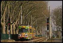 Plakativ und Knallig  - so lautet das Motto von Karsten Kruse, der den Wagen 115 bemalt hat. Esig/Evsig Neuostheim, 02. April 2009.