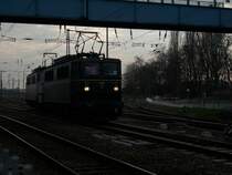 Nach getaner Arbeit verlassen am 08.April 2009 WAB-Lok 51 und 52 den Bahnhof Bergen/R�gen in Richtung Klementelvitz. 