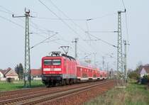 112 121-9 f�hrt hier aus L�bbenau/Spreewald raus. 08.04.2009