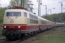 Die 103 184-8 fuhr mit einen Sonderzug durch K�ln West am 09,04,09