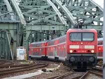 143 919-9 unterwegs als RB27 bei der Einfahrt in den K�lner HBF 