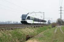 RABe 526 776-0 f�hrt am 4.4.09 aus H�ttlingen-Mettendorf aus.