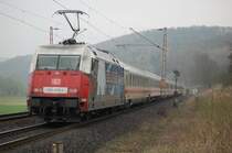 101 070 (Adler Mannheim) am 8.4.2009 mit IC 2376 nach HH-Altona kurz vor Kreiensen
