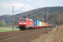 152 012-1 mit TEC 41933 Maschen - Linz Stadthafen ,am 8.4.2009 kurz vor Salzderhelden -> S�den