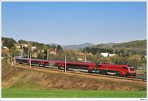 RJ67 am 11.04.2009 um 17:33 bei D�rrwien Richtung Wien West.