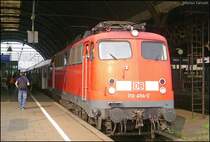 Und nocheinmal, 110 494 mit RE11594 in M�nchengladbach Hbf 14.4.2009