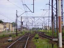 Im Bahnhof Tarnowskie Gory, die Ausfahrt richtung Lubliniec, Kluczbork und Opole!!! (Sommer 2008)