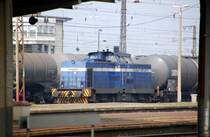 Kurz vor unserem Standortwechsel nach Leipzig-Leutzsch konnte ich in Gro�korbetha noch die Lok 134 der Infraleuna sichten.