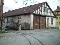 Das Depot der Naumburger Stra�enbahn.Klein aber fein.Naumburg a.d.Saale 19.04.2009