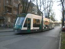 Potsdam: Stra�enbahnlinie 94 nach Babelsberg Fontanestra�e an der Haltestelle Brandenburger Vorstadt Schlo� Charlottenhof.
