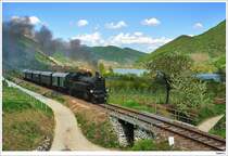 629.01 am 19.4.2009 mit dem R16258. Hier zwischen Schwallenbach und Willendorf/Wachau.