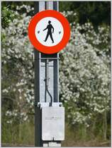 Der Wanderweg nach Reichenau-Tamins ist leider immer noch nicht gebaut, darum ist hier in Trin Schluss. Eisenbahn in der Schweiz wird oftmals mit SBB gleichgesetzt, obwohl fast die H�lfte der Bahnen private Gesellschaften sind. So sind eben auch viele Teile mit SBB beschriftet, obschon sie von der RhB eingesetzt werden. (17.04.2009)